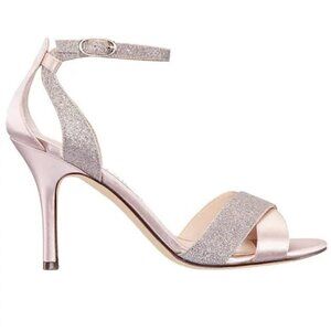 Nina Womens Pink Criss Cross Straps Glamorous Cut Out Detail at Rear Counter Gli